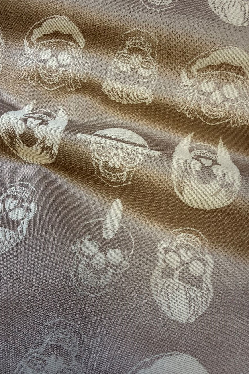Hipster bag Skulls beige