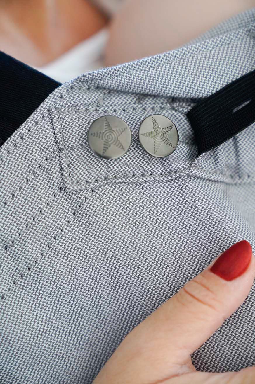 Anthracite jeans button - KOKADI
