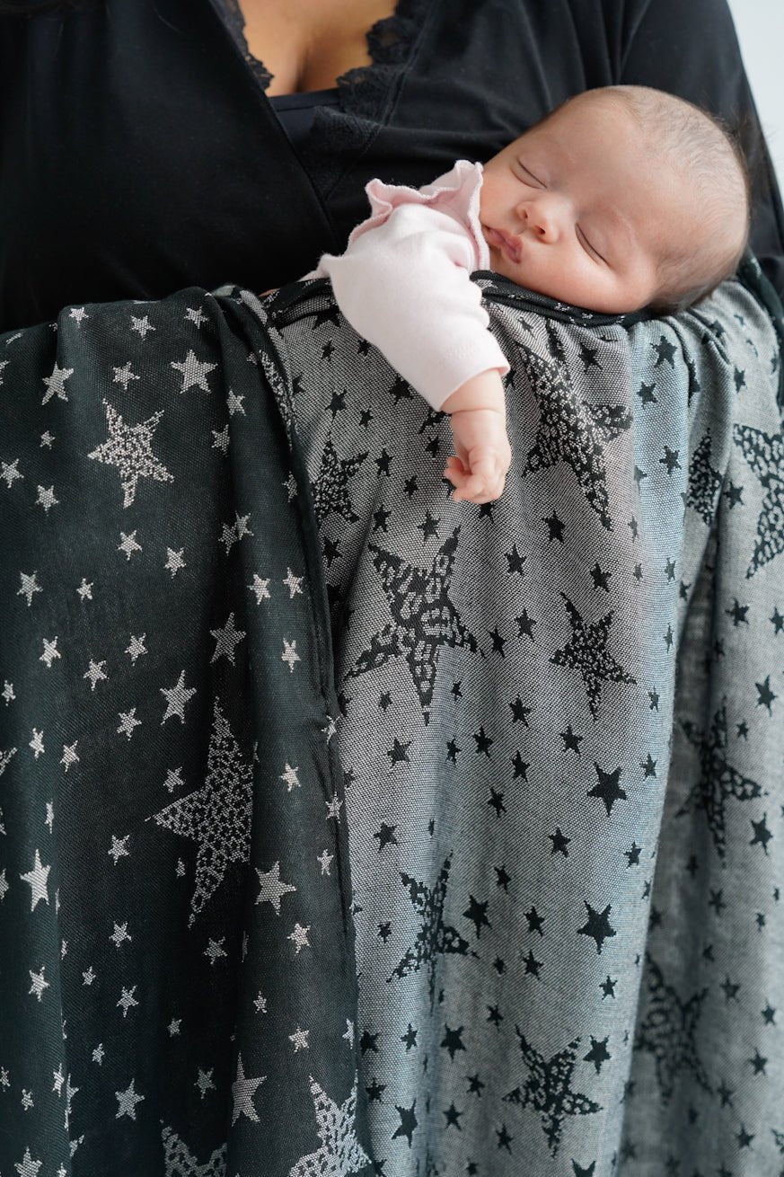 Leo Stars Monochrome Snuggle Blanket - KOKADI