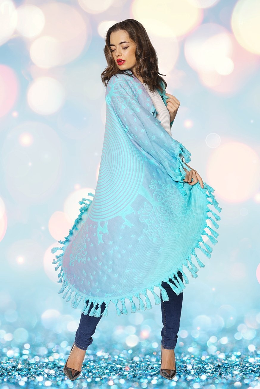 Marie Blue Mandala Blanket - KOKADI
