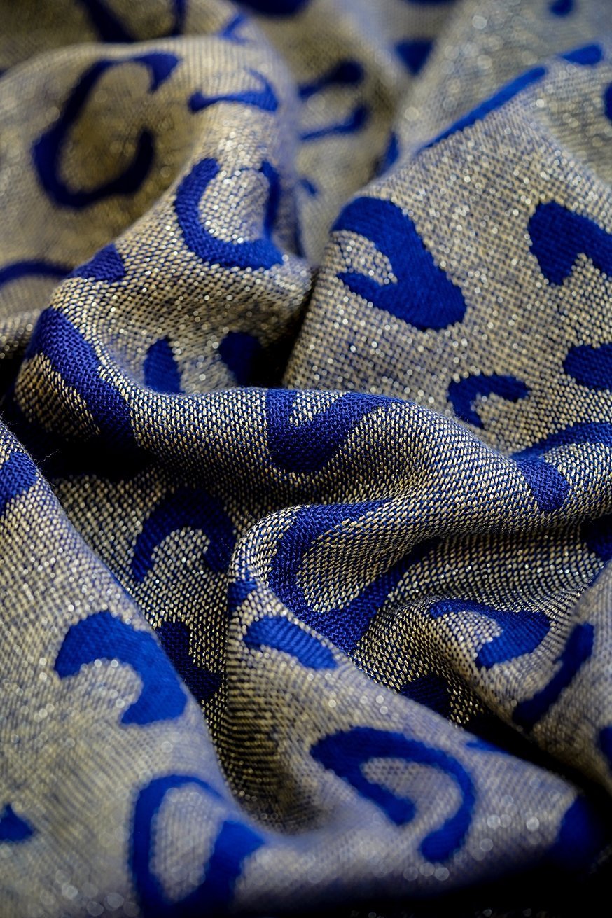 Coperta morbida Safari zaffiro-oro - KOKADI