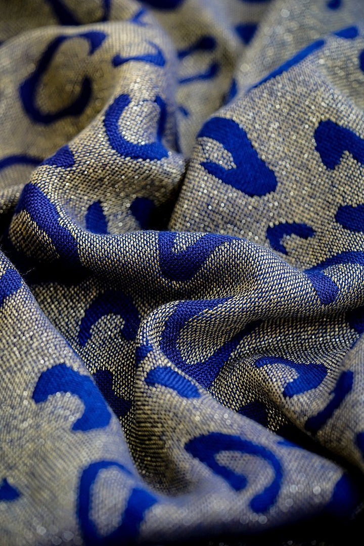 Coperta morbida Safari zaffiro-oro - KOKADI