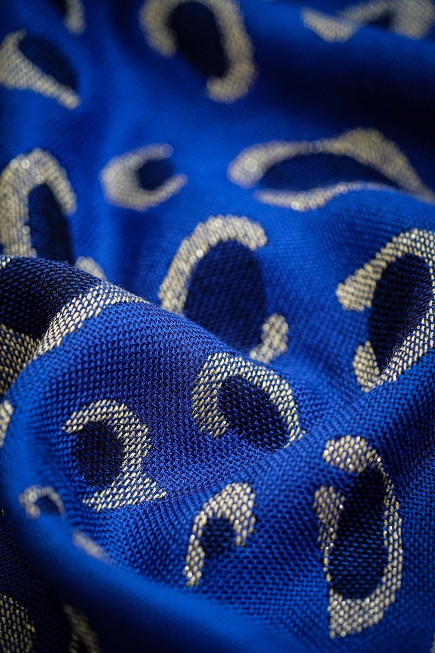 Coperta morbida Safari zaffiro-oro - KOKADI